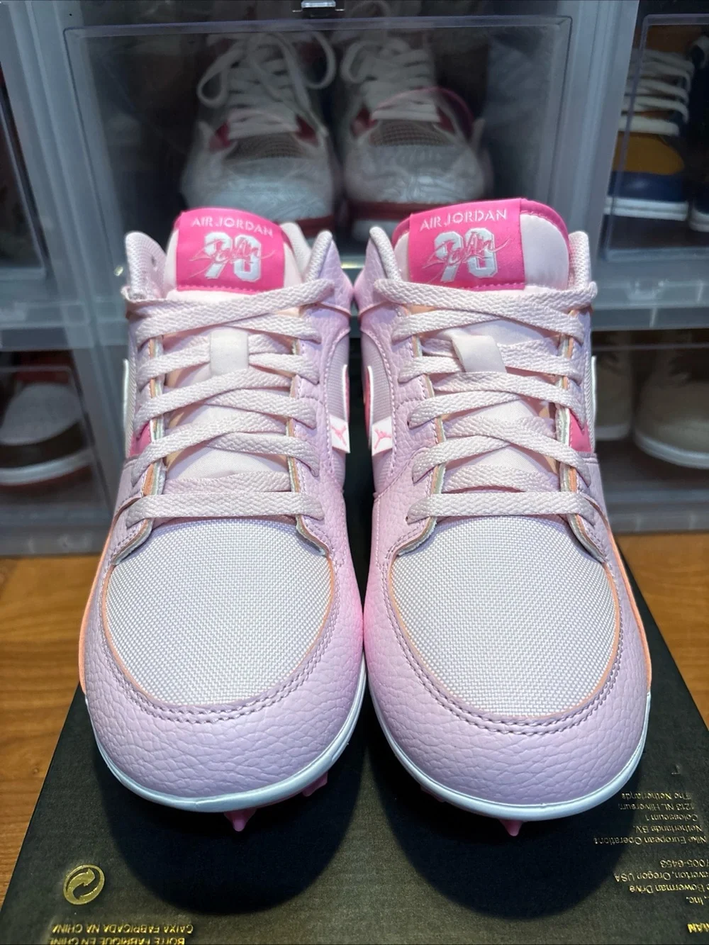Air Jordan Stadium 90 Low TD Pink Foam HQ0210-600 Football Cleats Men’s Sz 9 NWB